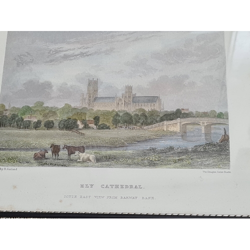 170 - 2 glass framed paintings, one a watercolour with country house and sheep which measures H32cm x39cm,... 