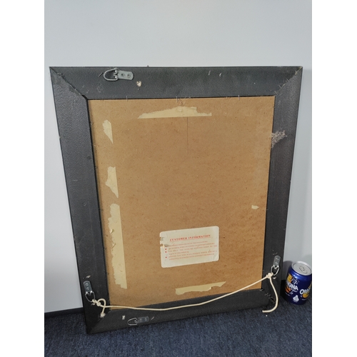 114 - A vintage gold gilt framed bevelled edge mirror. H 63cm x W 53cm.