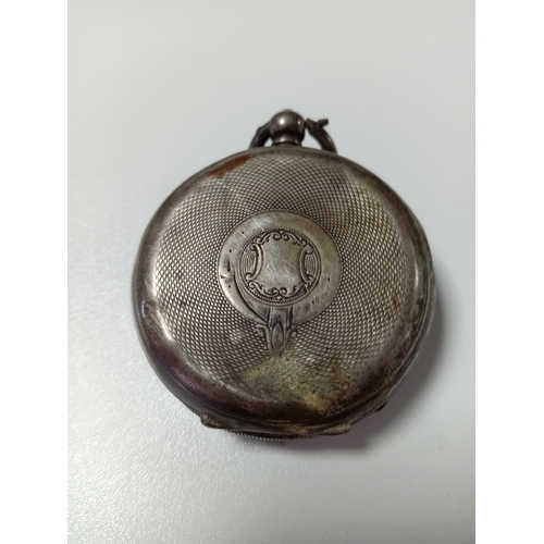 120 - A hallmarked 935 silver pocket watch. A/F. Total weight 103.5 grams.