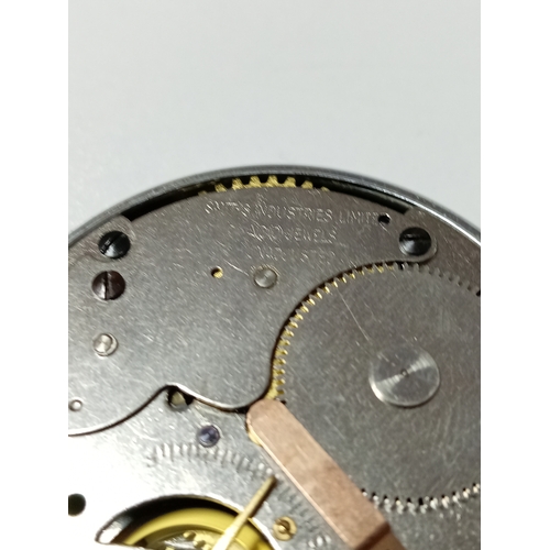 121 - A working vintage Smiths pocket watch. Small crack on face.