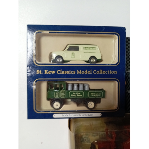 128 - A collection of die cast models to include St. Kew classics, a matchbox models of yesteryear Renault... 