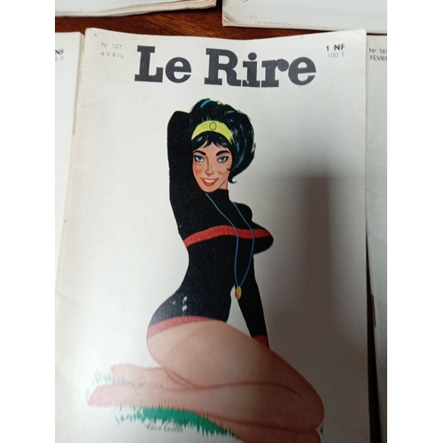 129 - A collection of five Le Rire French humour magazines. Issues 108, 115, 127, 131 and 161. All from th... 
