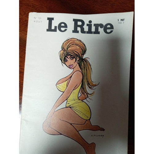129 - A collection of five Le Rire French humour magazines. Issues 108, 115, 127, 131 and 161. All from th... 