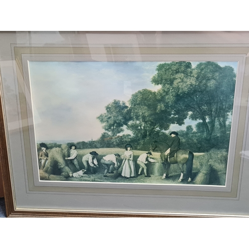 104 - 2 glass framed rural prints to include: George Stubbs 