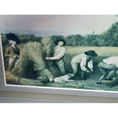 104 - 2 glass framed rural prints to include: George Stubbs 