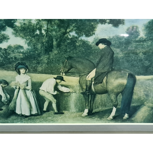 104 - 2 glass framed rural prints to include: George Stubbs 