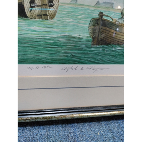 111 - An original work of art by Mark R. Myres RSMA (Royal society Of Marine Artists) of 