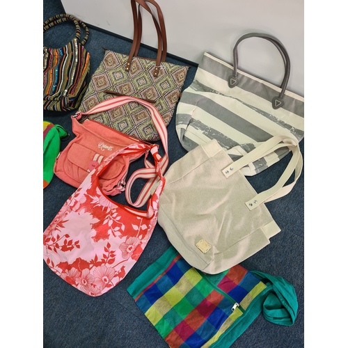 168 - Collection of 8 ladies stylish fabric bags to include Liz Earle & Animal.