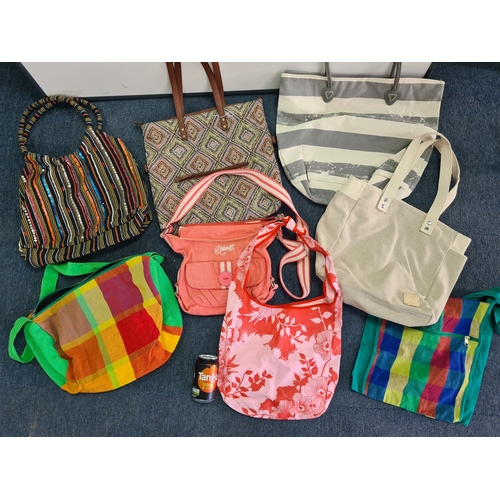 168 - Collection of 8 ladies stylish fabric bags to include Liz Earle & Animal.