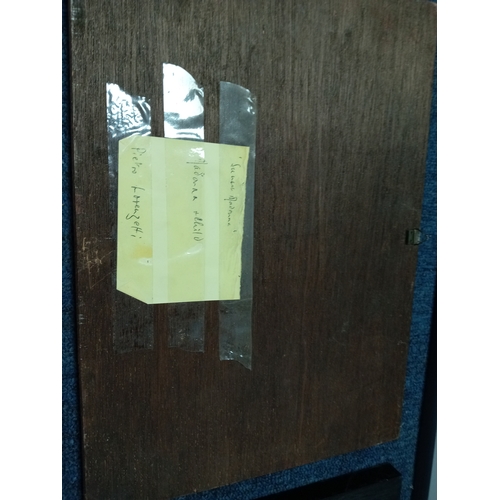 254 - A collection of 6 religious icon prints on wood one is carved.