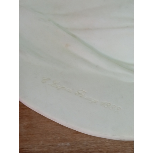 13 - A pair of art nouveau style cameo wall plaques. H 34cm x W 26cm.