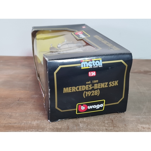 175 - Bburago diecast Model Car Mercedes Benz SSK 1928, Scale 1/24 with original box. Ref 1509