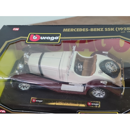 175 - Bburago diecast Model Car Mercedes Benz SSK 1928, Scale 1/24 with original box. Ref 1509