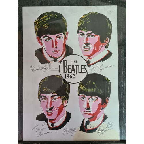101 - Collection of The Beatles glass framed photos, vinyl (Movie Medley), autographs & film cells. 1962 m... 