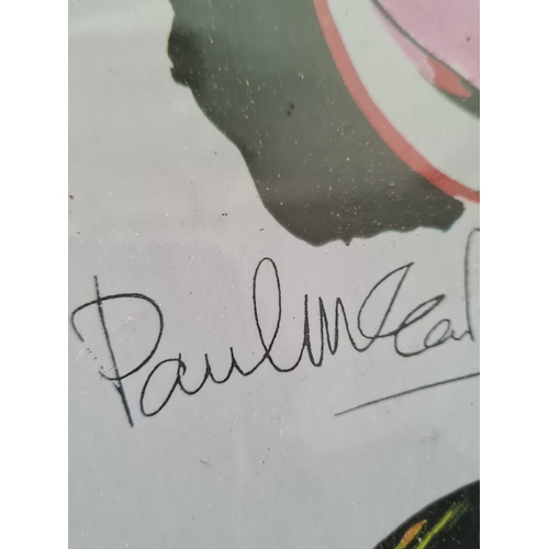 101 - Collection of The Beatles glass framed photos, vinyl (Movie Medley), autographs & film cells. 1962 m... 