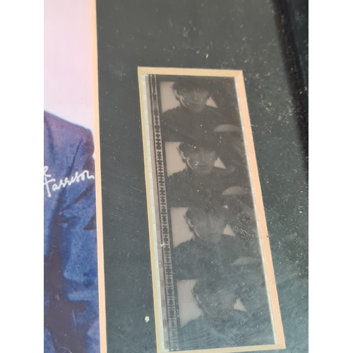 101 - Collection of The Beatles glass framed photos, vinyl (Movie Medley), autographs & film cells. 1962 m... 