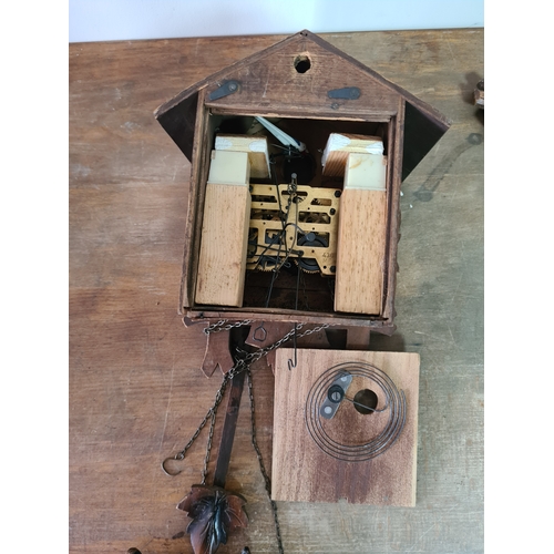 15 - Vintage Wooden Cuckoo Clock. Main body measures H29cm xW18cm xD13cm. From a house clearance and unte... 