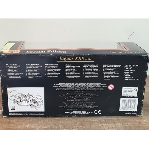 182 - Maisto diecast Special Edition Model Car Jaguar XK8 British Racing Green 1996,  Scale 1/18 with orig... 