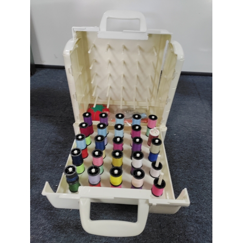 28 - A necchi super utility sewing machine with foot pedal and a singer handy chest