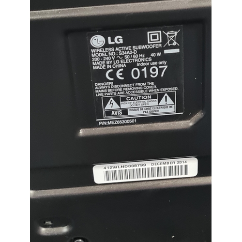 32 - A LG Wireless Active Subwoofer Speaker S34A2-D & a LG Bluetooth Slim Sound Bar NB3540