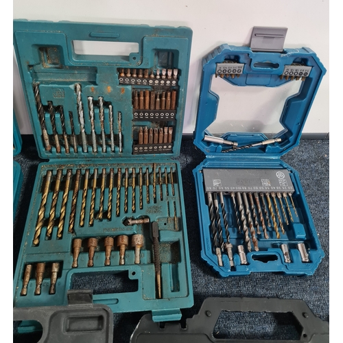 33 - A large job lot of of Drill Bit sets, Dremel tool sets and associated tools, includes a Workzone Piv... 