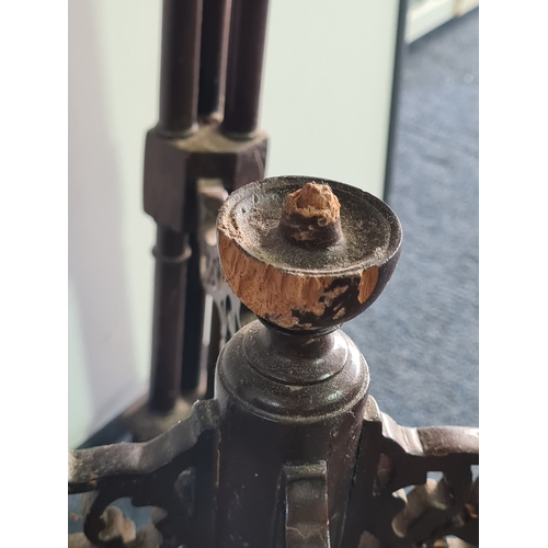 153 - Antique Mahogany Carved Occasional Table /Kettle Stand with draw. Measures H69cm x33cm x33cm. AF