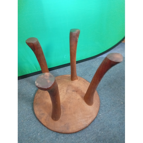 154 - A traditional African kamba stool. H 36 D 39