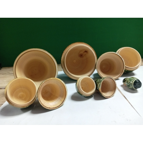 204 - A complete set of 5 Russian nesting dolls