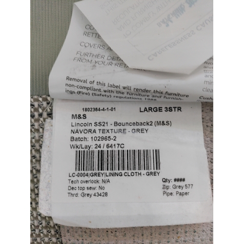 155 - A marks and Spencer 3 seat sofa in excellent condition. H 86 cm x W 210 cm x D 90 cm