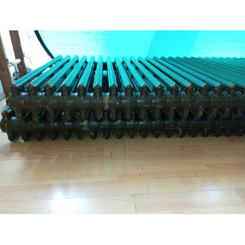 207 - A pair of Antique very large cast iron radiators just removed from a school building. Measure W151cm... 