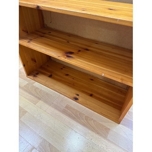 162 - Vintage pine bookcase 34 wide x 12 deep and 24 high