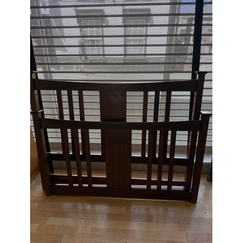 165 - Antique mahogany double bed frame