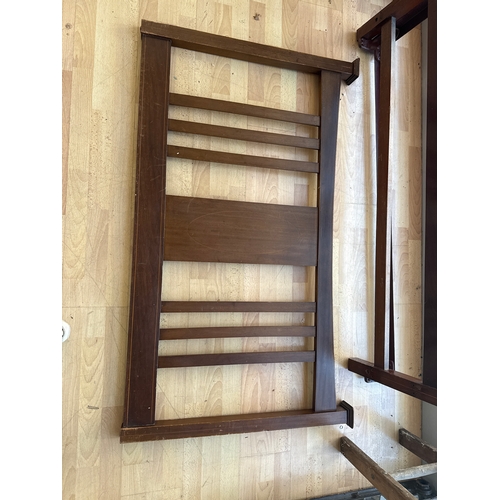 165 - Antique mahogany double bed frame