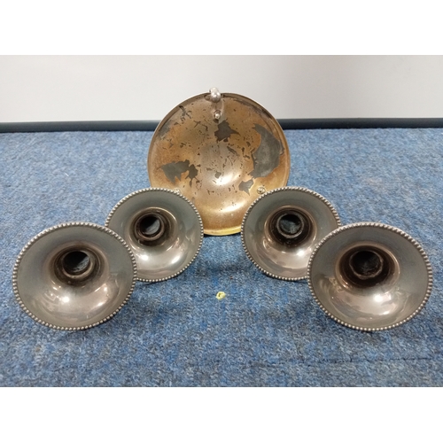 208 - A silver plated decorative art deco trumpet style epergne .