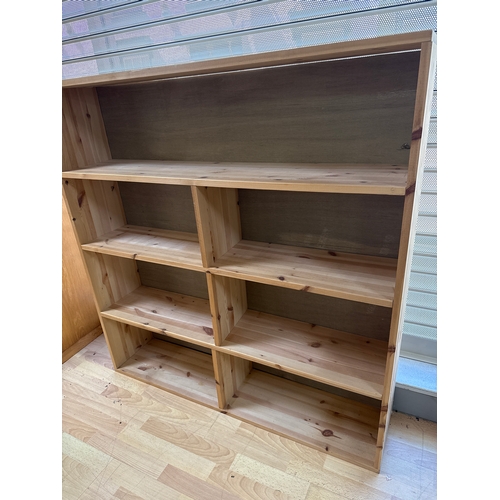 169 - Pine book case unit 47 w x 48 tall and 10 deep.