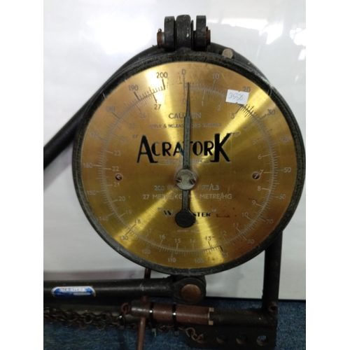 45 - A vintage Acratork toque wrench calibrating machine.