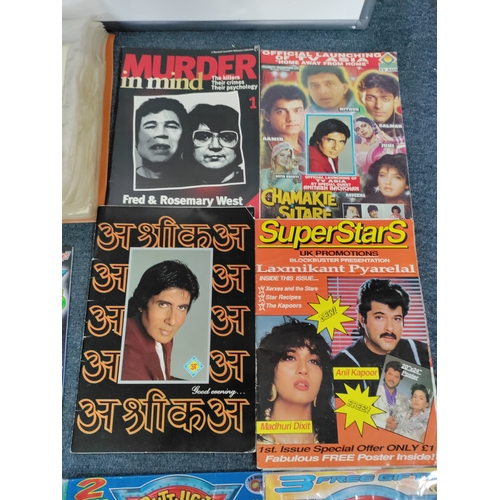 191 - A collection of magazines to include super stars, murder in mind and butt-ugly martians 1st editions... 