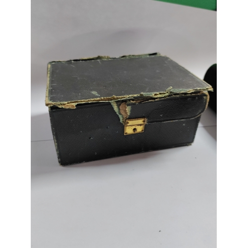 255 - An antique church service book from 1849 with original leather box.