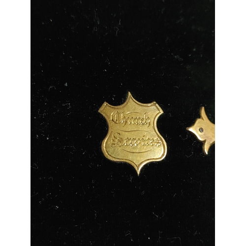 255 - An antique church service book from 1849 with original leather box.