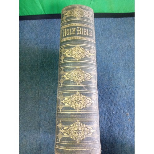 256 - A 19th century bible the life of reverent John brown. Brass edged with brass clips. measure H 34cm x... 