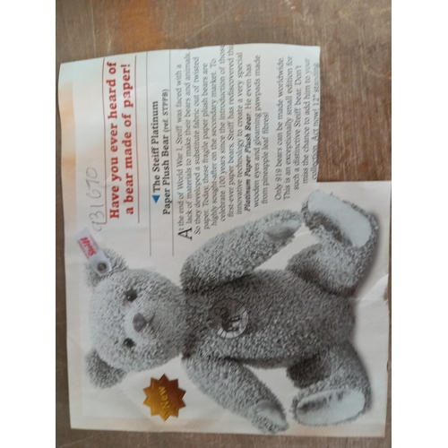 196 - A steiff bear with certificate.