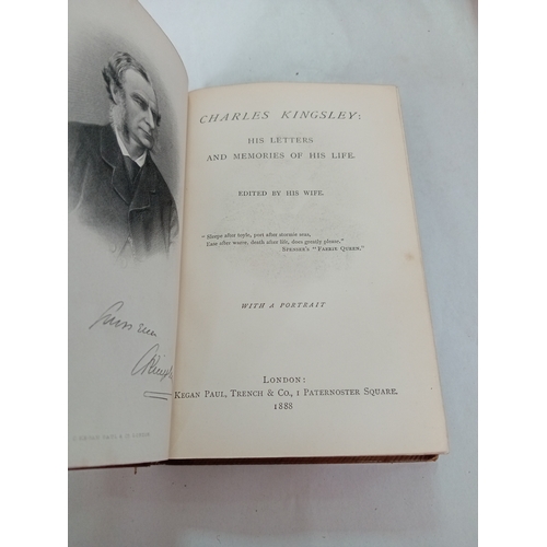 79 - A trio of 19th century books. To include Charles Kingsley his letters and memories of his life (1888... 