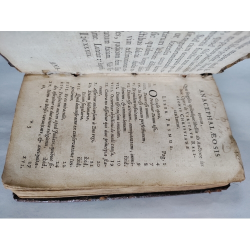 83 - A collection of 18th century leather bound books. To include; La vie De Marianne ou Les avantures De... 