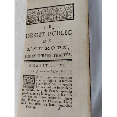 83 - A collection of 18th century leather bound books. To include; La vie De Marianne ou Les avantures De... 