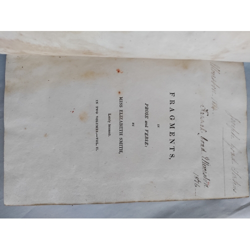 84 - A trio of 19th century books. To include the works of Alfred Tennyson (1882), Fragments in Prose and... 