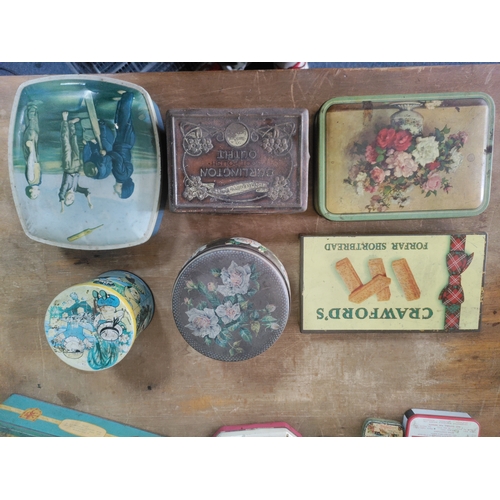 90 - A collection of antique and vintage tins