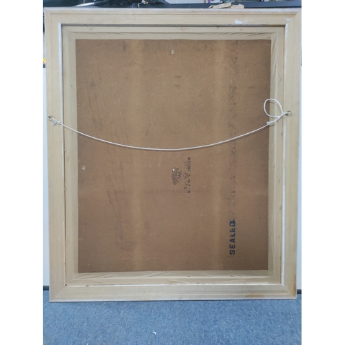 119 - A oil painting depicting sun flowers. H 108 W 93