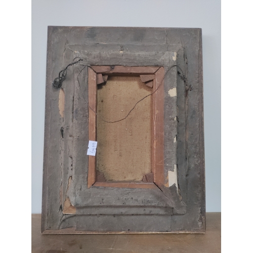 121 - An antique oil of a moorland view signed Mait. H 33 W 26