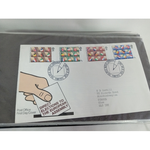 265 - An album with APX 50 first day covers mostly from 70s-80s. Last few pages are royal mail mint stamps... 