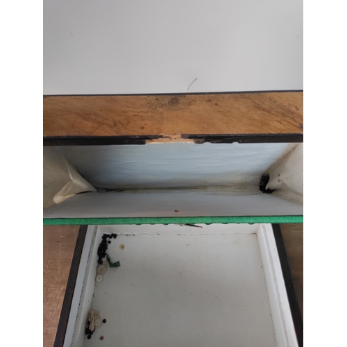 227 - An antique Victorian wooden sewing/work box AF